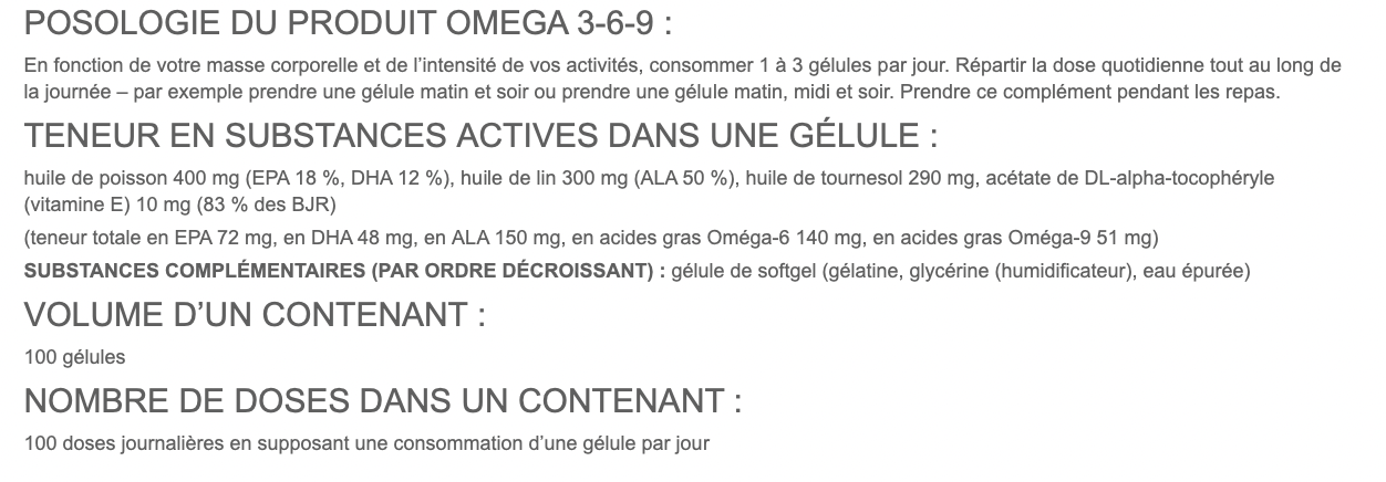 OMEGA 3-6-9 - Extrifit (100 caps)
