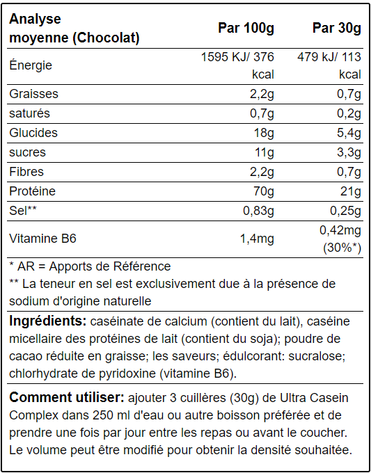 ULTRA CASEIN COMPLEX - Yamamoto (2 Kg)