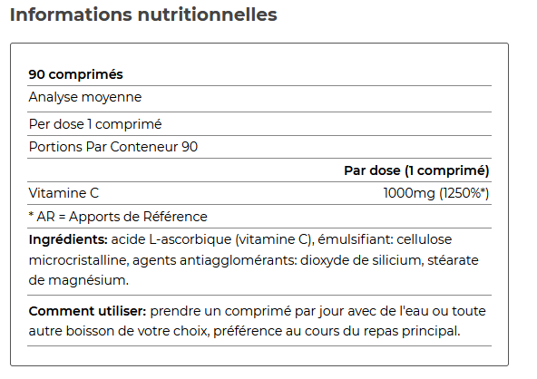 VITAMIN C - Yamamoto Nutrition (90 caps)