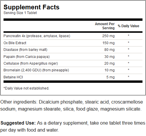 DIGESTIVE ENZYMES - Swanson (90 caps)