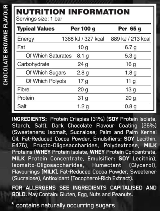PROTEIN CRISP BAR - Boite de 10 | OPTIMUM NUTRITION
