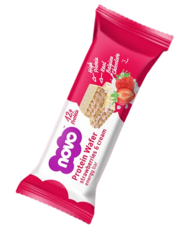 Protein Wafer - Fraises & Crème (40g)| NOVO