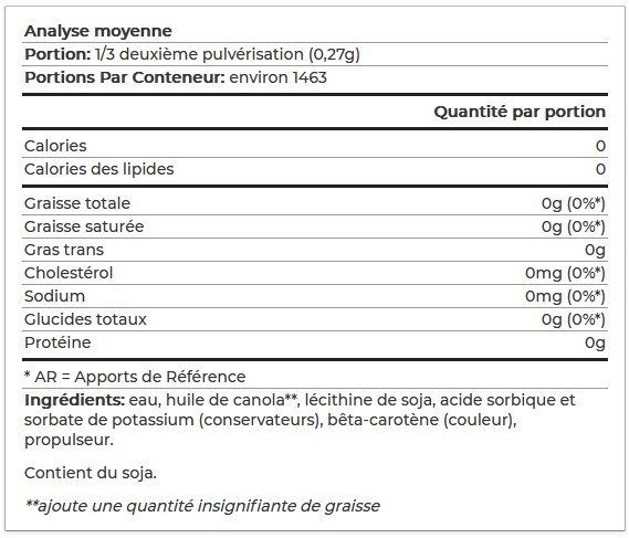 SPRAY DE CUISSON - Sauté & Grill - Pam (482 ml)