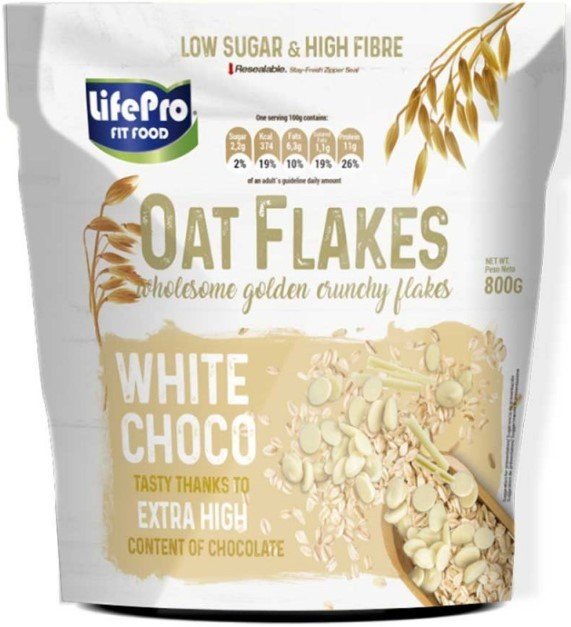 Oat Flakes Chocolat Blanc - 800g | LIFE PRO